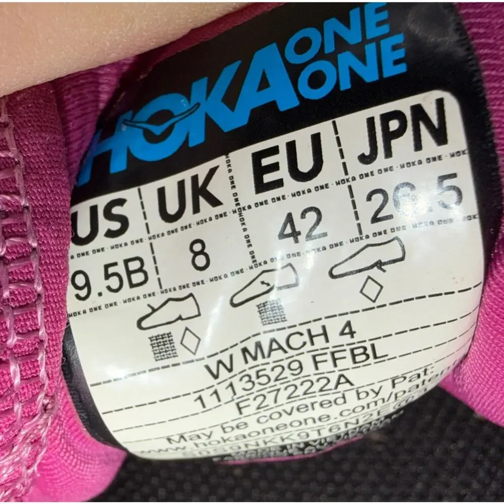 Size 9.5B - Women’s HOKA ONE ONE Mach 4 purple Running PROFLY S35x22 V507 W197